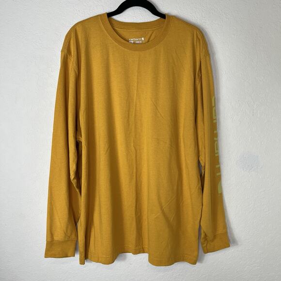 Carhartt Loose Fit Long Sleeve T-Shirt Size XL Mustard yellow, Summer, Spring - Picture 1 of 7
